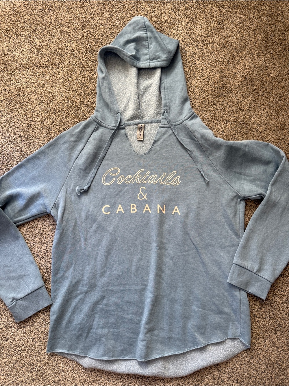 Cocktails & Cabana Light Blue Women's Hooded Sweatshirt
